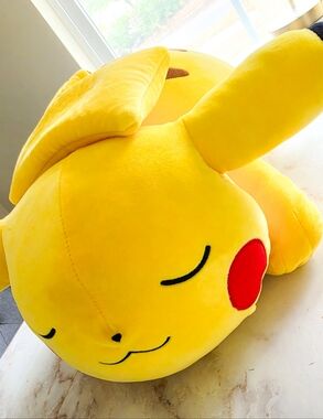 Pokemon Sleeping Pikachu 18" Large Plush Jazwares Wicked Cool Toys EUC